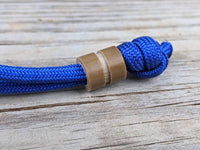Medium Coyote Tan G10 Lanyard Bead With One Groove and a Free Paracord Lanyard