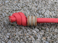 Small Coyote Tan G10 Lanyard Bead with 2 Grooves and a Free Paracord Lanyard