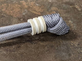 Small Desert Tan G10 Lanyard Bead with 2 Grooves and a Free Paracord Lanyard