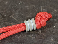 Small Desert Tan G10 Lanyard Bead with 2 Grooves and a Free Paracord Lanyard