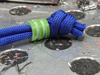 Small Acid Green G10 Lanyard Bead with 2 Grooves and a Free Paracord Lanyard