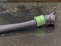 Small Acid Green G10 Lanyard Bead with 2 Grooves and a Free Paracord Lanyard