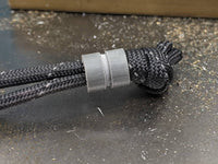 Medium Gray G10 Lanyard Bead With One Groove and a Free Paracord Lanyard
