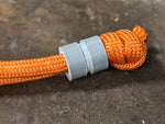 Medium Gray G10 Lanyard Bead With One Groove and a Free Paracord Lanyard