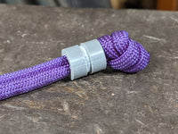Medium Gray G10 Lanyard Bead With One Groove and a Free Paracord Lanyard