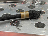 Medium Coyote Tan G10 Lanyard Bead With One Groove and a Free Paracord Lanyard
