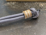 Small Coyote Tan G10 Lanyard Bead with 2 Grooves and a Free Paracord Lanyard