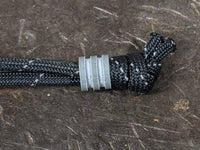 Small Gray G10 Lanyard Bead with 2 Grooves and a Free Paracord Lanyard