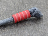 Medium Red G10 Lanyard Bead With Four Grooves and a Free Paracord Lanyard