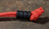 Medium Acetal (Delrin) Lanyard Bead With 3 Grooves and a Free Paracord Lanyard