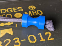 Large Spool Blue Delrin (Acetal) Lanyard Bead and a Free Paracord Lanyard