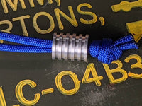 Large Aluminum Lanyard Bead With 5 Grooves and a Free Paracord Lanyard