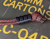 Medium Acetal (Delrin) Lanyard Bead With 3 Grooves and a Free Paracord Lanyard