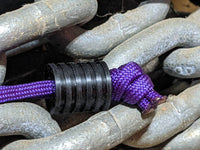 Large Delrin Acetal Lanyard Bead With 5 Grooves and a Free Paracord Lanyard
