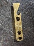 Small Brass Hurricane Keychain Pry Bar