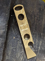 Small Brass Hurricane Keychain Pry Bar