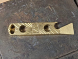 Small Brass Hurricane Keychain Pry Bar