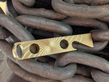 Small Brass Hurricane Keychain Pry Bar