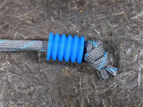 Large Blue Delrin Acetal Lanyard Bead With 5 Grooves and a Free Paracord Lanyard