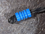 Large Blue Acetal (Delrin) Lanyard Bead with Free Paracord Lanyard