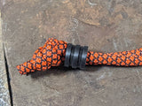 Small Delrin Acetal Lanyard Bead with 2 Grooves and a Free Paracord Lanyard
