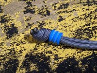 Small Blue G10 Lanyard Bead with 2 Grooves and a Free Paracord Lanyard