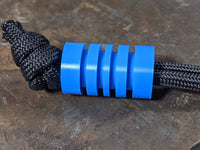 Large Blue Acetal (Delrin) Lanyard Bead with Free Paracord Lanyard