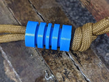 Large Blue Acetal (Delrin) Lanyard Bead with Free Paracord Lanyard