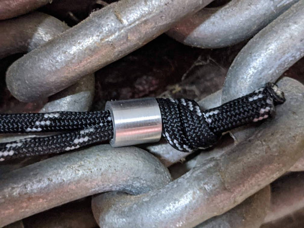 Simple Small Aluminum Lanyard Bead with Free Paracord Lanyard