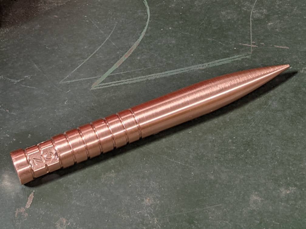 Copper Marlin Spike with Grooves – Z and C Metalworks