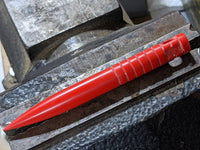 Red G10 Marlin Spike with Grooves