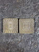 Brass Square Worry Stone