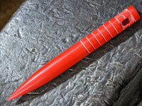 Red G10 Marlin Spike with Grooves