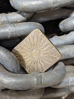 Brass Square Worry Stone