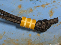 Medium Coyote Tan G10 Lanyard Bead With Two Grooves and a Free Paracord Lanyard