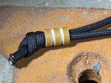 Medium Coyote Tan G10 Lanyard Bead With Two Grooves and a Free Paracord Lanyard